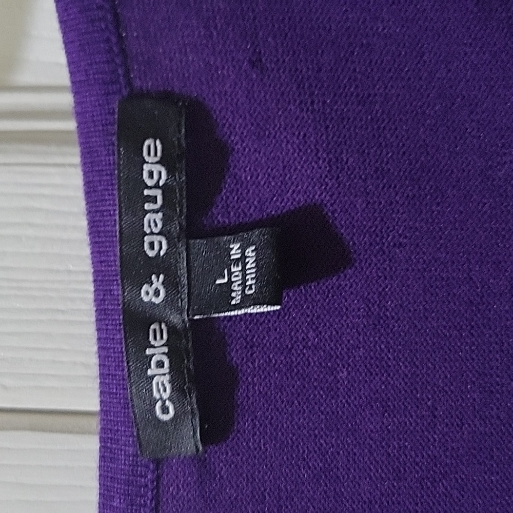 Cable & Gauge purple sweater set. - Picture 3 of 5